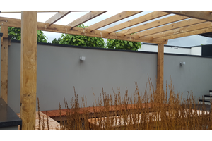 Project: Eikenhouten zonneterras met lounge set