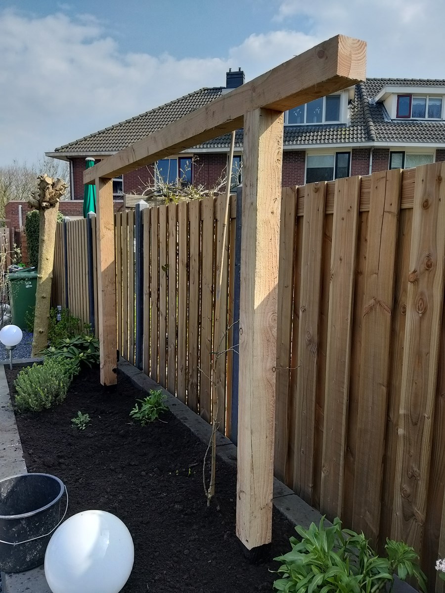 Autonomie Voorbereiding Onmiddellijk Vrijstaande Douglas veranda met pergola - Bergveranda.nl